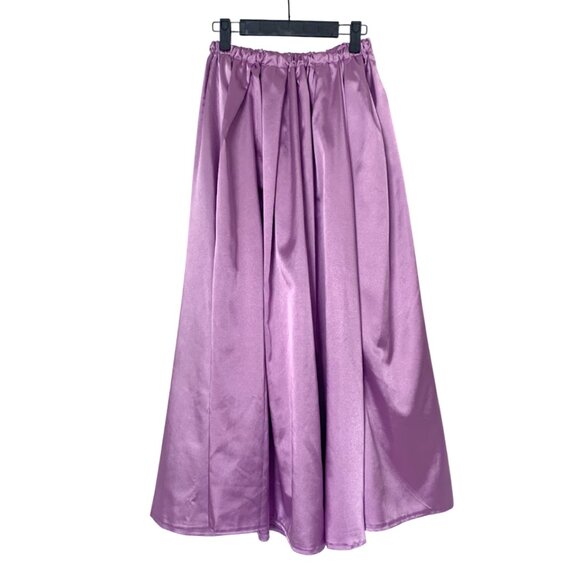 Purple Long Satin Skirt Lolita Dollette Balletcore Coquette Fairy Princess Boho - Picture 6 of 15